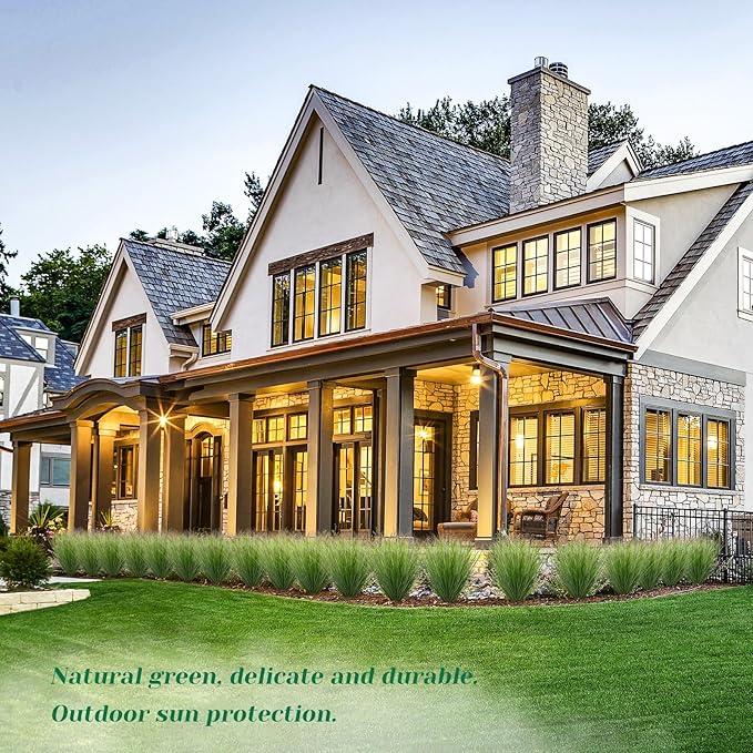 100Pcs Artificial Grass Plants Faux Shrubs Wheat Grass Fake Tall Grass Plants for Outdoor Decor Greenery Stems Weed for Room Indoor Home Decor（Green Red Tail