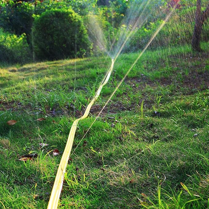 3-Pack Sprinkler Soaker Hose 25 ft (75 ft Total) – Flexible Sprinkler & Drip Irrigation System for Lawn, Garden & Yard Watering, Heavy-Duty, Leak-Proof & Easy to Use