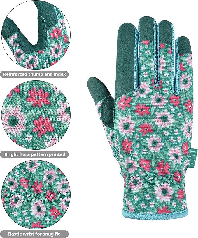Gardening Gloves for Women and Men, Garden Gloves with Touch Screen, Thorn Proof Puncture Resistant Working Gloves, Gardening Gifts for Women, Size Medium