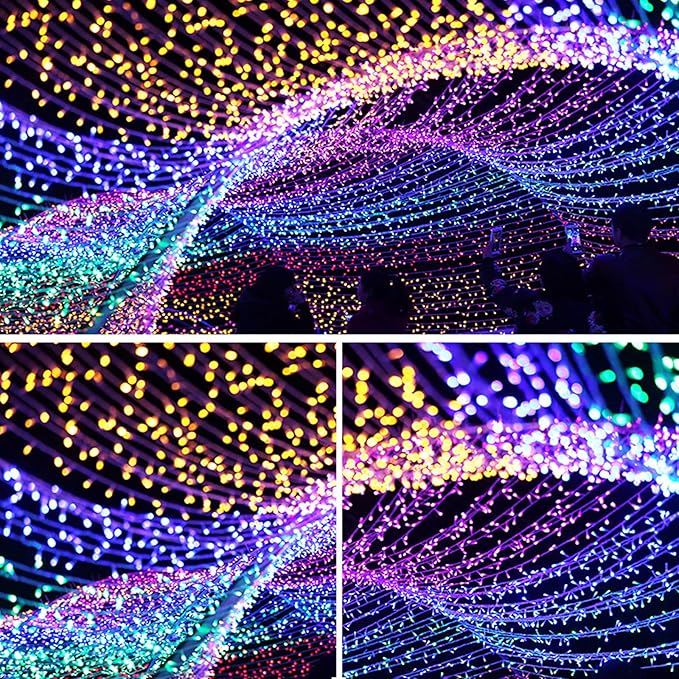 String Lights, 2 Pack Battery Operated String Lights with Remote Timer Waterproof 8 Modes String Lights for Bedroom,Garden,Party,Xmas Tree Indoor Outdoor Decorations (Blue, 16.4)