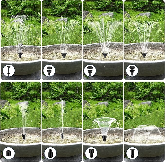 Biling 7.5W Solar Water Pump Outdoor, Solar Pond Pump Solar Fountain with DIY 5ft Tubing for Samll Ponds, Garden Pool and Bird Bath