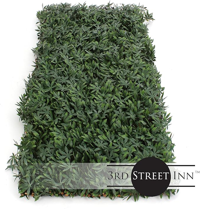 3rd Street Inn™ Leaf Trellis - Bamboo Greenery Panel - Boxwood and Ivy Privacy Fence Substitute - DIY Flexible Fencing (1, Cannabis)