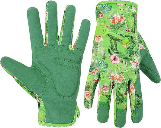 HANDLANDY Women Safety Work Gloves Utility Touch Screen Working Grip Glove for Yardwork Gardening Breathable Mechanic Gloves