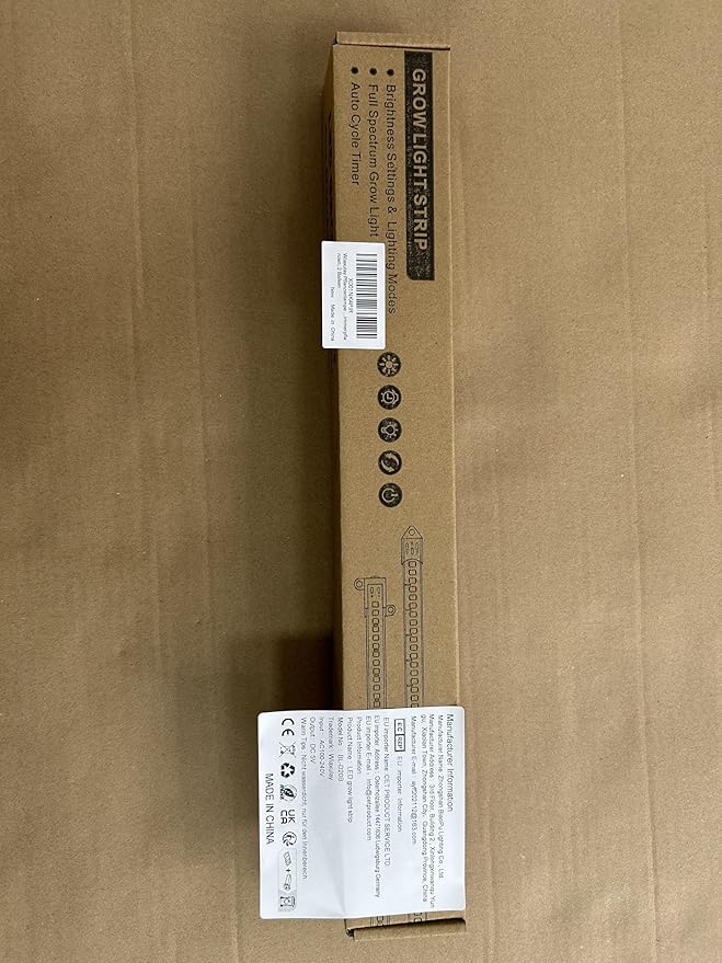 Wiaxulay Grow Lights for Indoor Plants, Full Spectrum 6000K Plant Light for Indoor Plants, LED Grow Light Strips with Auto Timer 6/12/16Hrs, 5 Dimmable Levels, 3 Switch Modes for Hydroponics Seedling