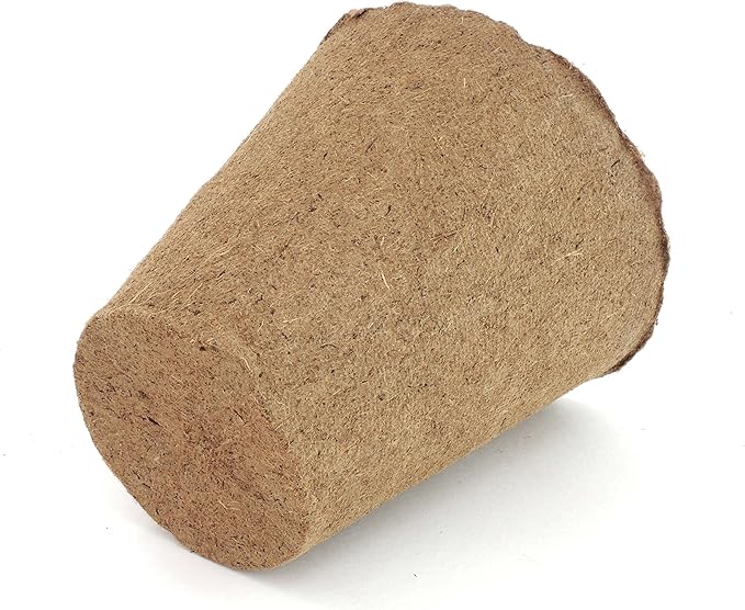 Daniel's Plants 4" Naked Pots | Large Natural Plantable Seed Starter Pots | OMRI-Listed Biodegradable Pots for Seedlings | Enhanced Aeration | Earth Friendly - Peat Free | 30 Pack 4 Inch Round