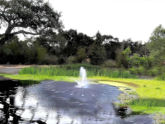 Custom Pro FT 14000 Floating Pond Fountain and Aerator Complete Kit with 14,000 GPH Pump, 100 Foot Power Cord, 3 Spray Styles | 100% US-Based Customer Service and Warranty