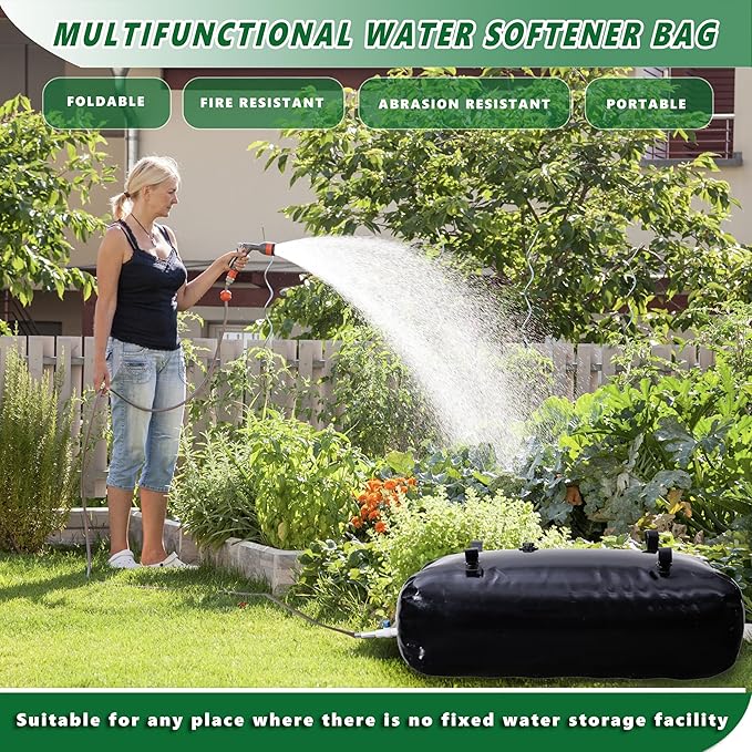 MXQMKL 330 L/87.1 gal Water Bladder Storage Containers, Foldable Portable Water Tank Large Capacity Soft Water Bag, Drought Resistance, Fire Prevention, Emergency Water