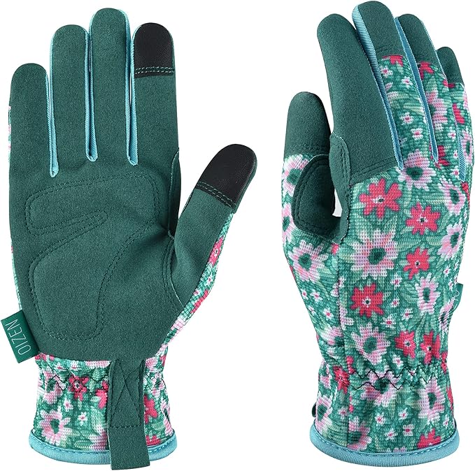 Gardening Gloves for Women and Men, Garden Gloves with Touch Screen, Thorn Proof Puncture Resistant Working Gloves, Gardening Gifts for Women, Size Large