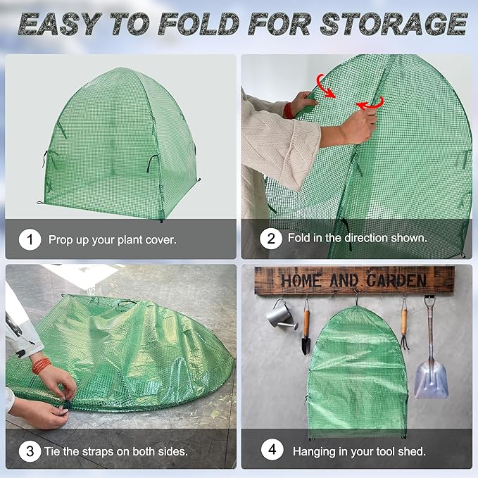 59″*59″*60″ Winter Plant Warm Covers - Raised Bed Cover, Garden Row Accelerator, Warm Tent Freeze Protection Humidity Domes for Germination, Seedling Propagation Protecting Plants from Animals