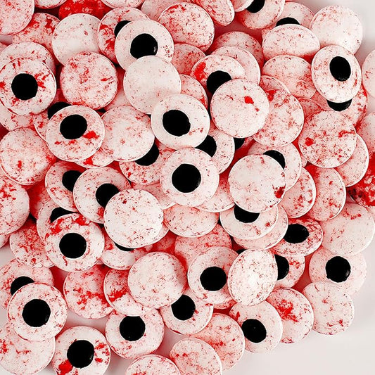 Kasvan Candy Eyeballs - Edible Bloody Red Eyes 85g/3 Oz, Halloween Sprinkles, Baking Cake Decorations, Ice Cream Toppings and Cookie Decorating, Wedding Party Chirstmas Supplies
