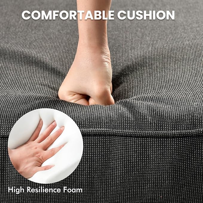 Outdoor Sectional Patio Furniture Set with Glowing Table,5 Pieces Wicker Conversation Sets L Shaped Couch Out Door Sofa Set Outside Furniture for Garden Deck Yard Porch,Black