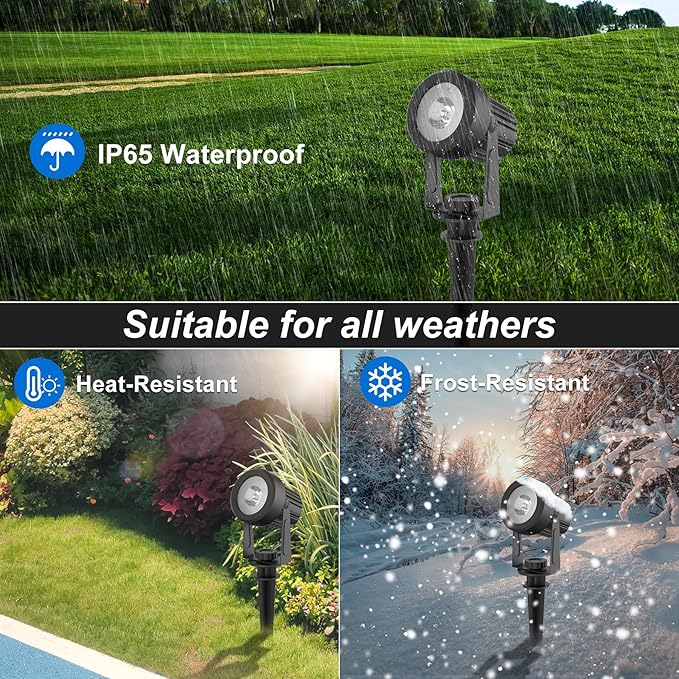 Solar Spot Lights Outdoor, Landscape Spotlights IP65 Waterproof 9.8ft Cable, Dusk to Dawn Solar Uplights for Tree Garden Yard Driveway Porch Walkway Pool (6-in-1, 6000K Cold White)