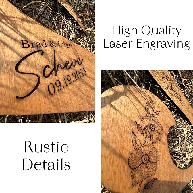 Wedding Guestbook Sign for Couple - Personalized Round Wooden Sign with Initial Letter, Rustic Wedding Guest Book Alternative, Custom Name Sign, Engagement Party Decor, Reception Table Decoration