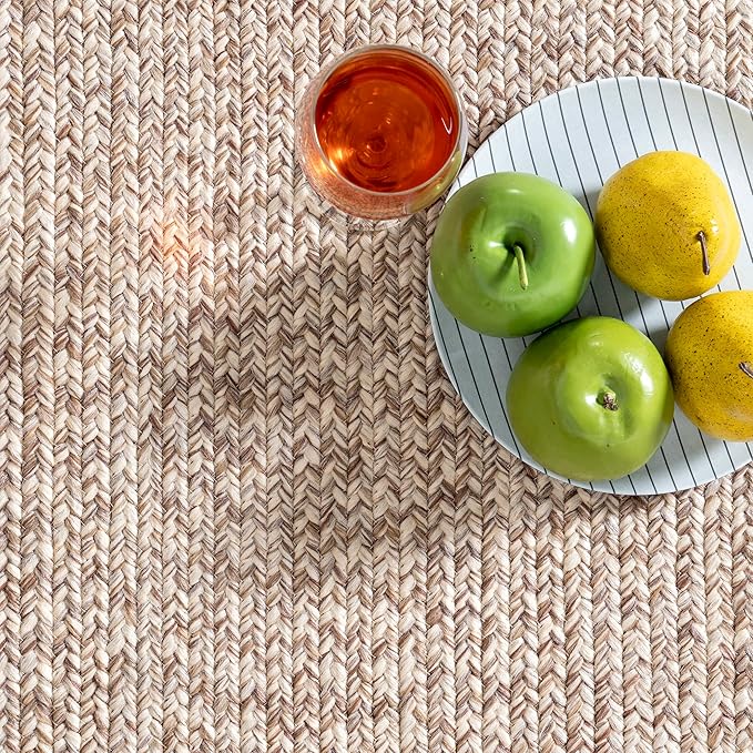 nuLOOM 2' x 18' Solid Hand Braided Indoor/Outdoor Area Rug, Pet-Friendly, High Traffic, Weather Resistant, for Patio, Balcony, Bedroom, Living, Dining Room, Wynn Tan