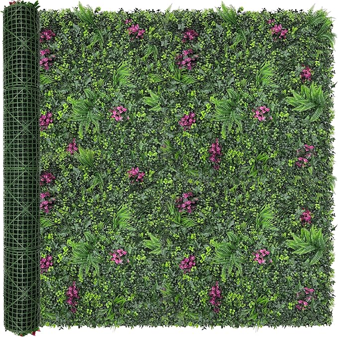 Greenery Grass Wall Boxwood Plant Roll: 72"x128"(64 SQFT with UV Resistant Green Leaves Faux for Interior Panel, Greenery Backdrop,Garden and Indoor Outdoor Wall&Fence Covering Privacy