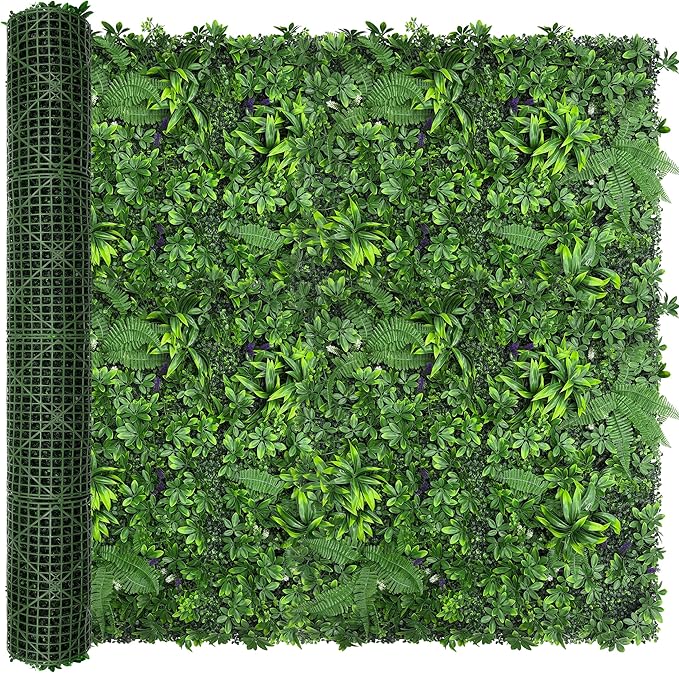 Artificial Green Boxwood Grass Wall Roll: 72"x128"(64 SQFT) UV Protected Ivy Privacy Hedge Fence Screen for Chain Link Fences Panel Indoor,Outdoor Patio Balcony & Garden