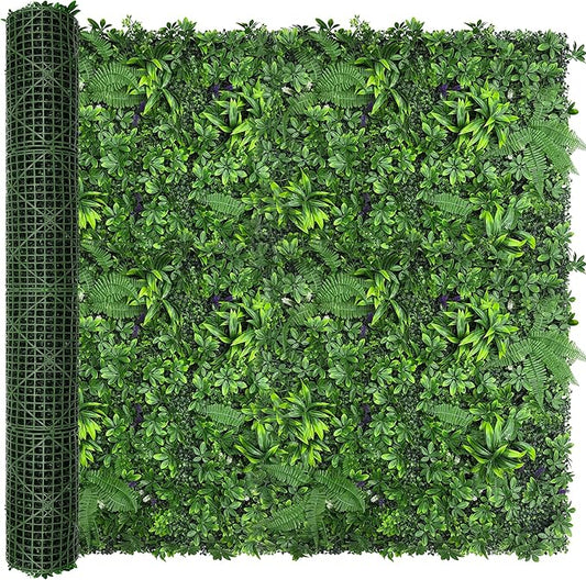 Artificial Green Boxwood Grass Wall Roll: 72"x128"(64 SQFT) UV Protected Ivy Privacy Hedge Fence Screen for Chain Link Fences Panel Indoor,Outdoor Patio Balcony & Garden