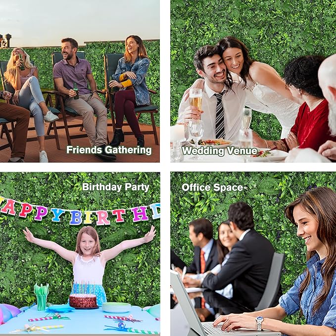 Artificial Green Boxwood Grass Wall Roll: 60"x128"(53.5 SQFT) UV Protected Ivy Privacy Hedge Fence Screen for Chain Link Fences Panel Indoor,Outdoor Patio Balcony & Garden