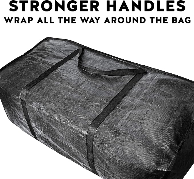 BAG-THAT! 68.5 GAL 2 Pack XXL Jumbo Extra Large Heavy Duty Stronger Handles Storage Bags Moving Totes Zippered Reusable Wrap Around Handle Storage Totes
